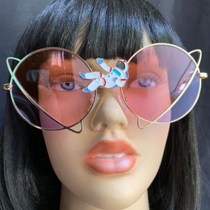 Saturn Planet Astronaut Space Sunglasses Glasses Rave Festival EDC EDM Alien Ufo